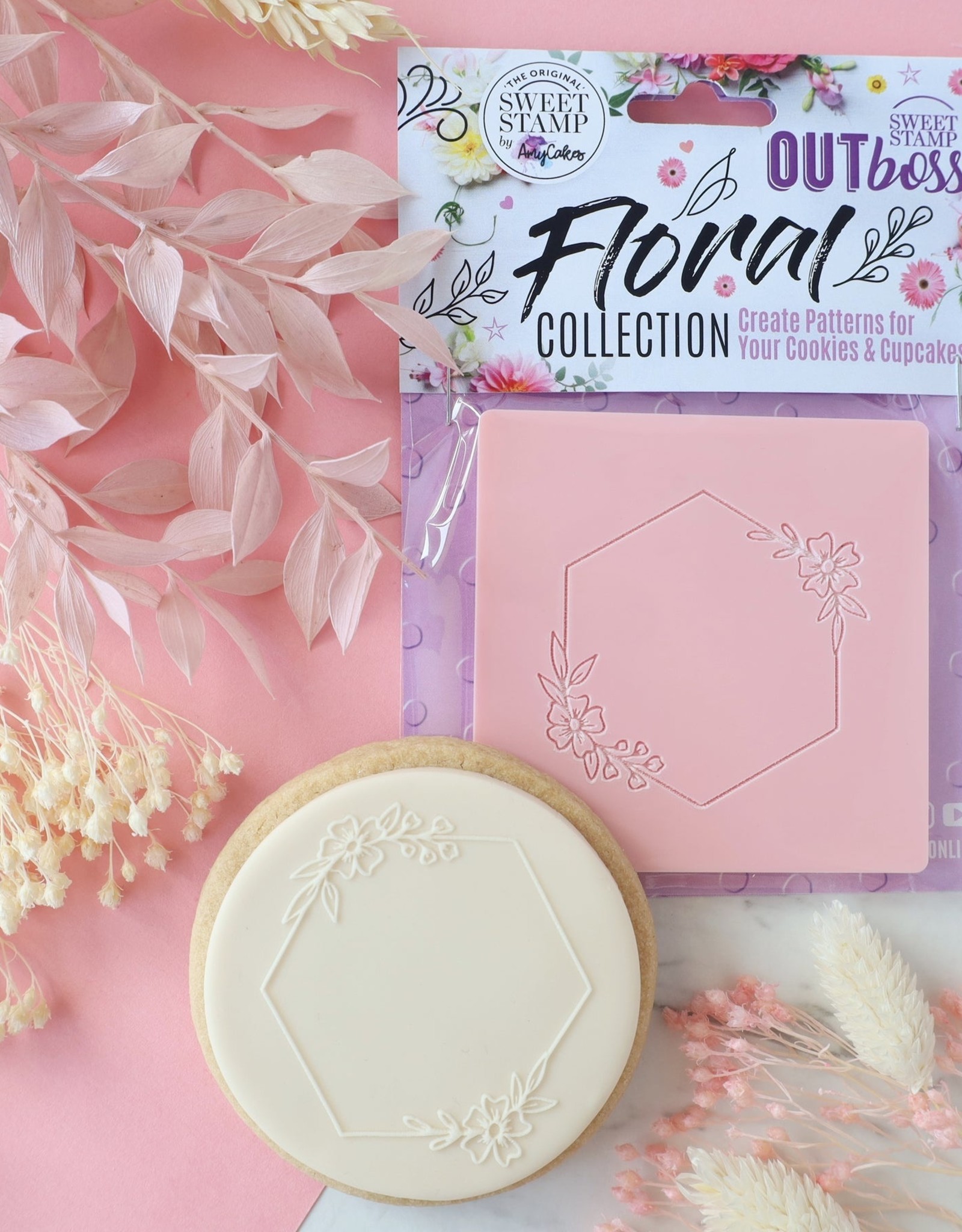 Sweet Stamp Sweet Stamp Outboss Floral Hexagon Frame