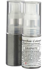 Sugarflair Sugarflair Pump Spray Powder Puff Glitter Dust -Dark Graphite-