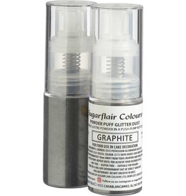 Sugarflair Sugarflair Pump Spray Powder Puff Glitter Dust -Dark Graphite-