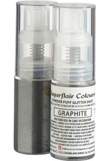 Sugarflair Sugarflair Pump Spray Powder Puff Glitter Dust -Graphite-