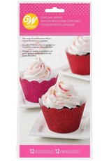 Wilton Wilton Cupcake Wrappers Glitter Red & Pink pk/24