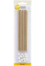 Wilton Wilton Birthday Candles Tall Gold pk/12