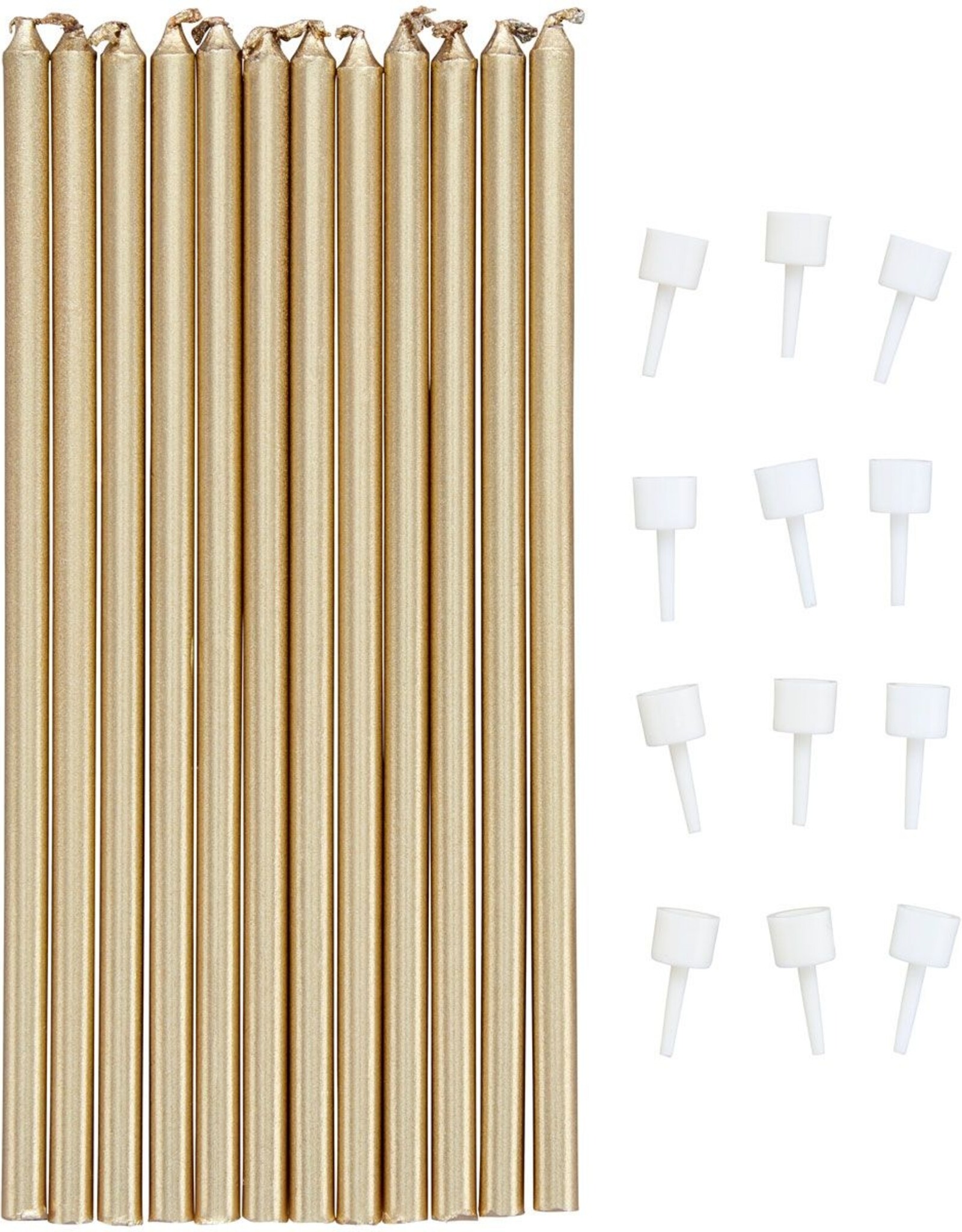 Wilton Wilton Birthday Candles Tall Gold pk/12