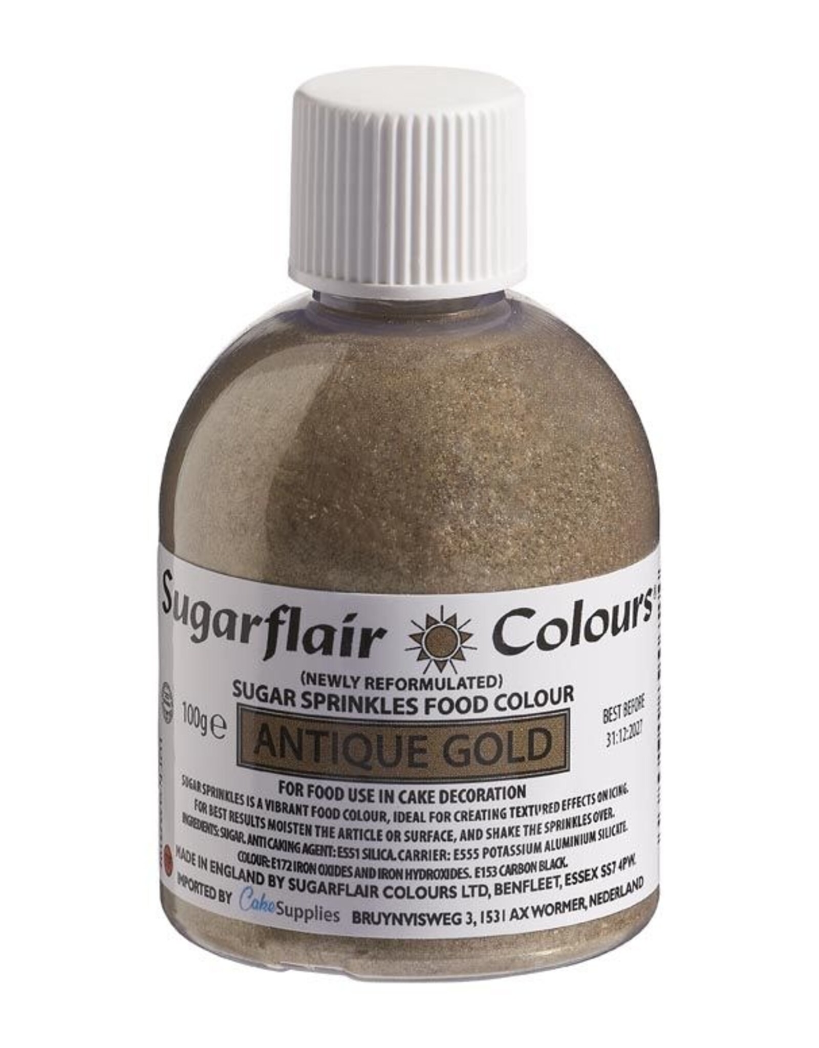 Sugarflair Sugarflair Sugar Sprinkles -Antique Gold- 100g