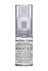 Sugarflair Sugarflair Pump Spray Powder Puff Glitter Dust -Midnight Black-