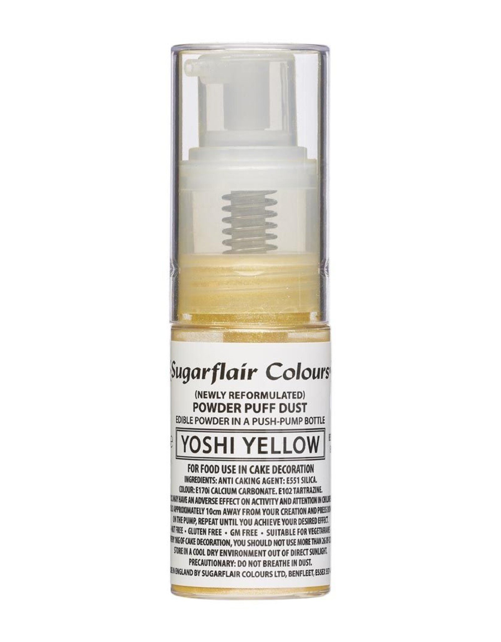 Sugarflair Sugarflair Pump Spray Powder Puff Dust -Yoshi Yellow-