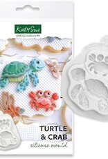 Katy Sue Designs Katy Sue Schildpad en Krab Siliconen mal