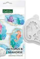 Katy Sue Designs Katy Sue Octopus en Zeepaardje Siliconen mal