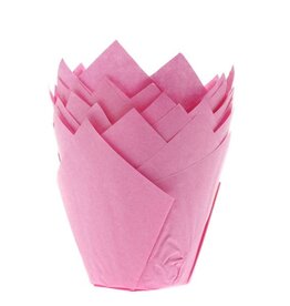 House of Marie Muffin Cups Tulp Roze pk/36