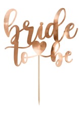 PartyDeco PartyDeco Cake Topper Bride To Be - Rose Goud