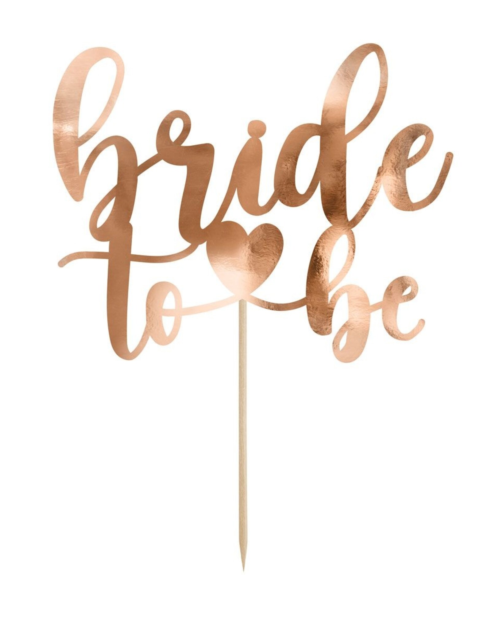 PartyDeco PartyDeco Cake Topper Bride To Be - Rose Goud