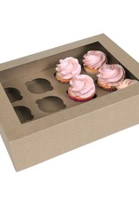 House of Marie House of Marie Cupcake Doos met Venster Kraft 12