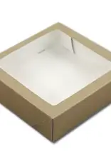 BNC Taartdoos met venster 19x19x5cm. Kraft pk/50
