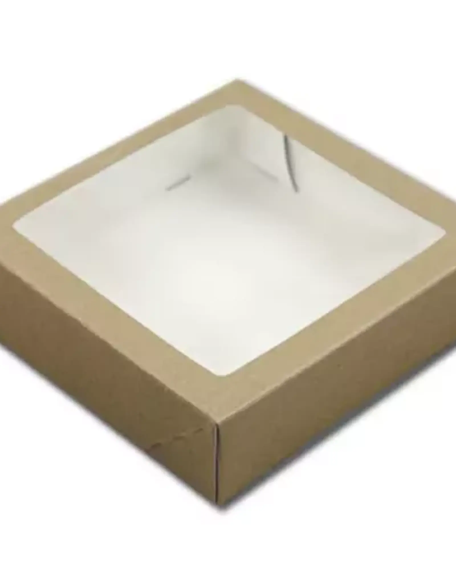 BNC Taartdoos met venster 19x19x5cm. Kraft pk/50