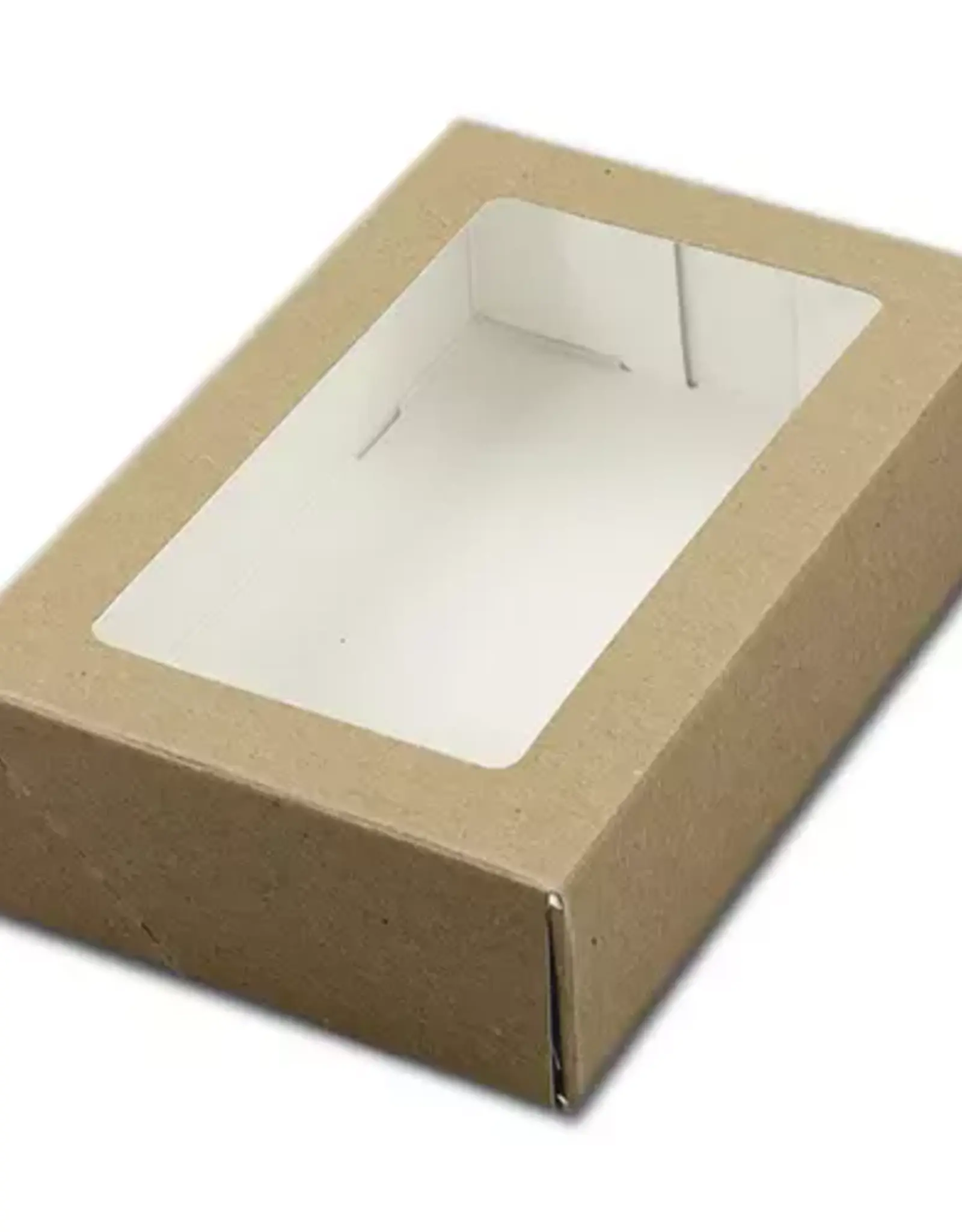 BNC Taartdoos met venster 19x12,5x5cm Kraft pk/50