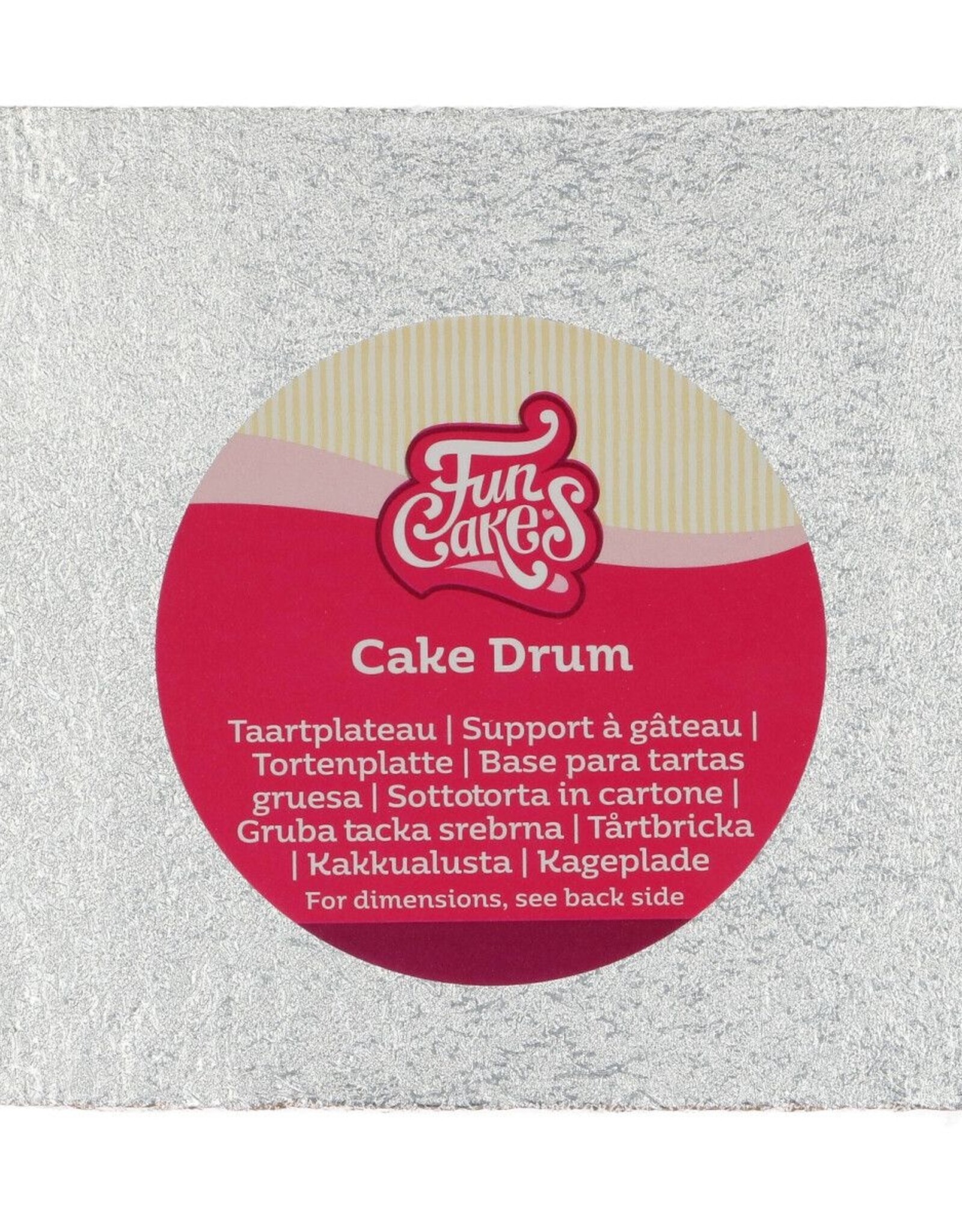 FunCakes Cake Drum Vierkant 10 cm- Zilver