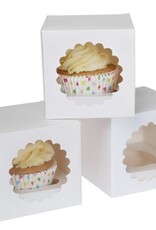 House of Marie House of Marie Cupcake Box 1 -White- pk/100