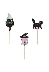 PartyDeco PartyDeco Cupcake Toppers Halloween pk/6