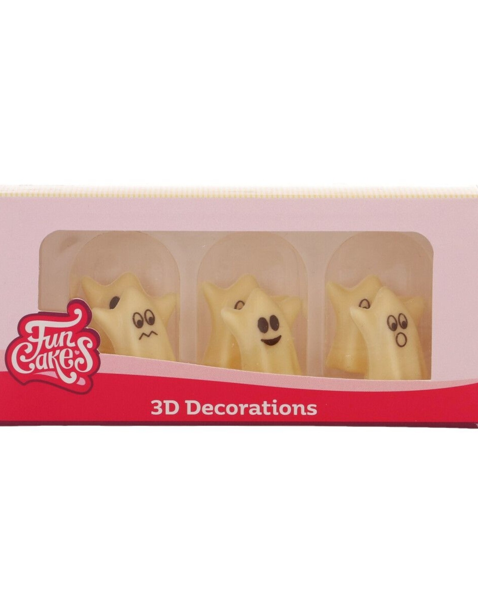 FunCakes FunCakes Chocolade Decoraties 3D Ghosts Set/6