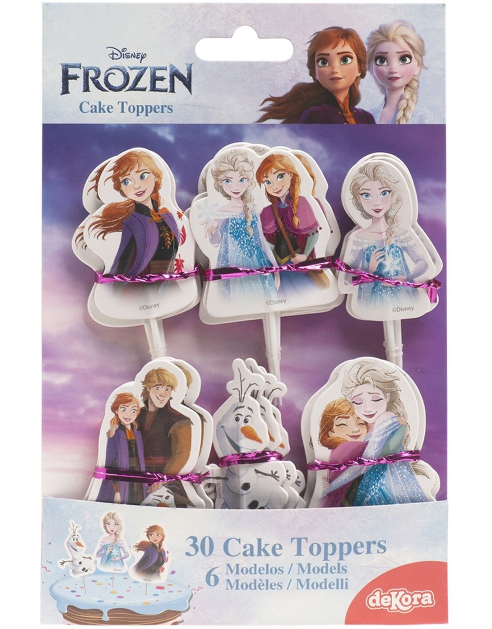 Dekora Dekora Disney Frozen Cake Toppers pk/30