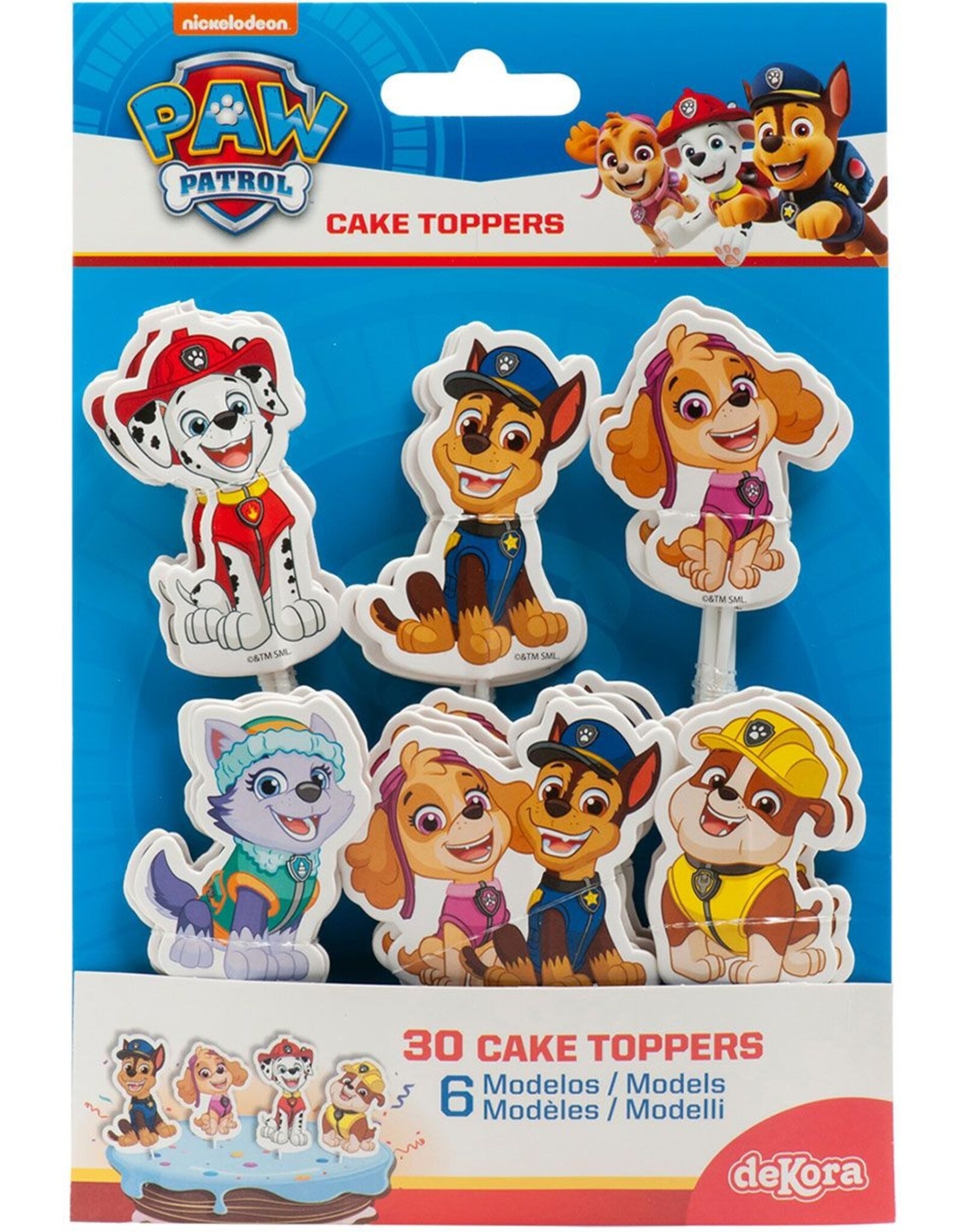 Dekora Dekora Paw Patrol Cake Toppers pk/30