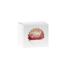 House of Marie Cupcake Box 1 -White- pk/1