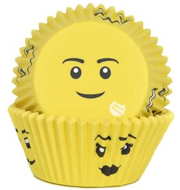 House of Marie House of Marie Baking Cups Yellow Smile pk/50