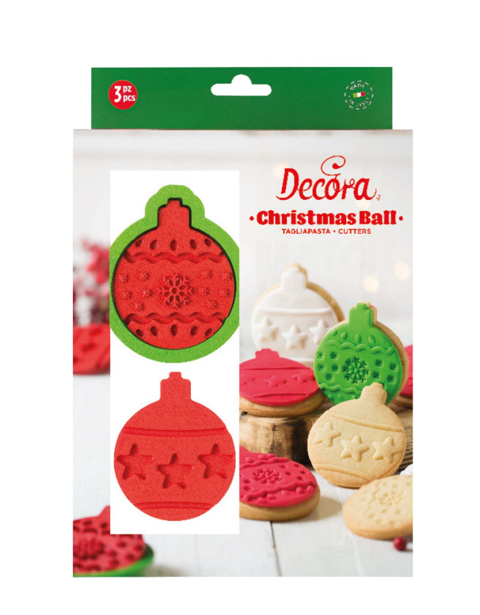 Decora Decora Uitsteker en Stempel Kerstbal Set/3