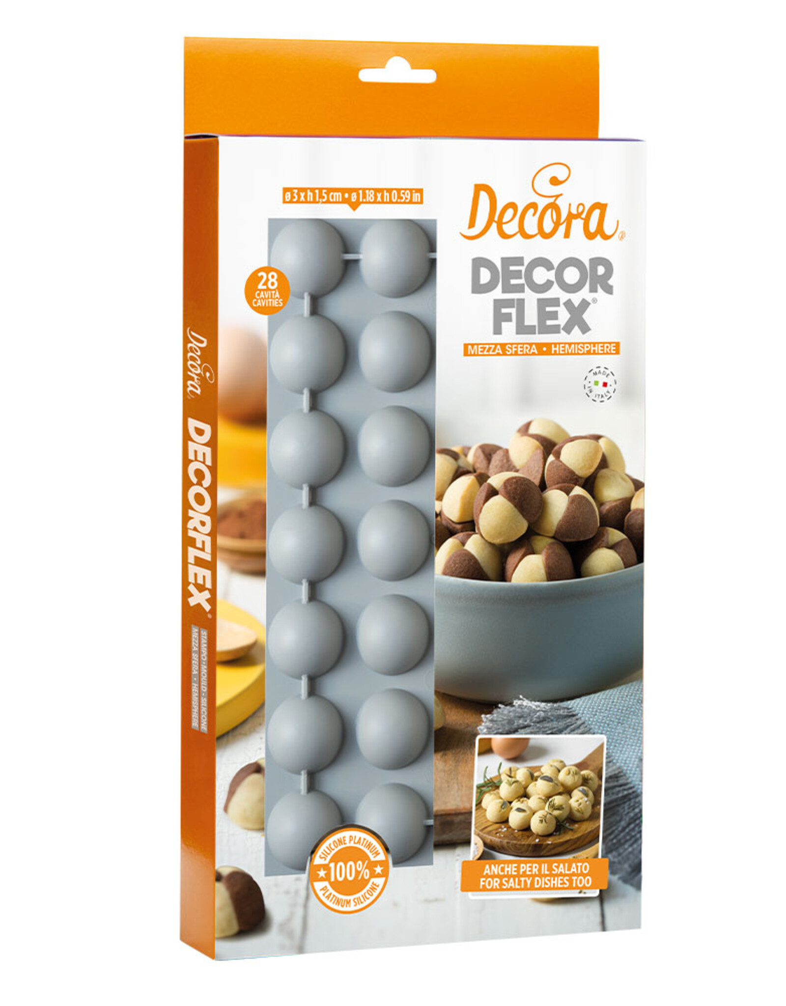 Decora Decora Siliconen Vorm Halve Bollen Ø 3cm