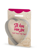 Miko.nl Koekvormpje Hart- Ik hou van jou