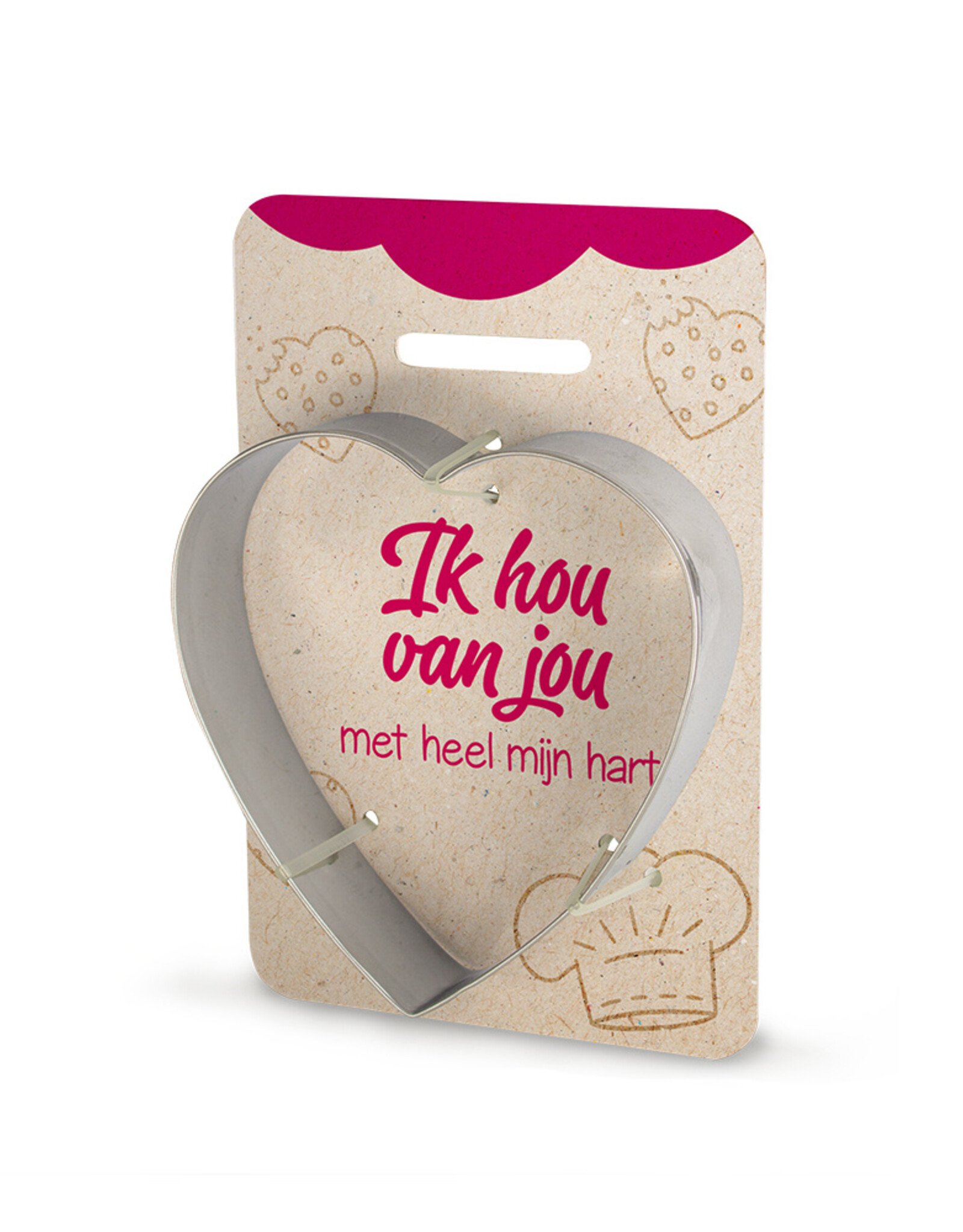 Miko.nl Koekvormpje Hart- Ik hou van jou