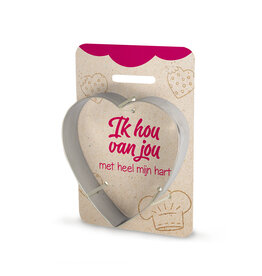 Miko.nl Koekvormpje Hart- Ik hou van jou