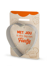 Miko.nl Koekvormpje Hart- Met jou - Feestje