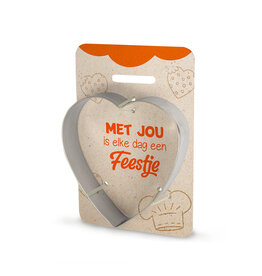 Miko.nl Koekvormpje Hart- Met jou - Feestje