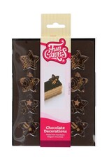 FunCakes FunCakes Chocolade Decoraties Brons/Goud - Sterren Set/12