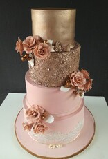 Crystal Candy Crystal Candy Rose Gold Love Eetbare Cake Vlokken 7g