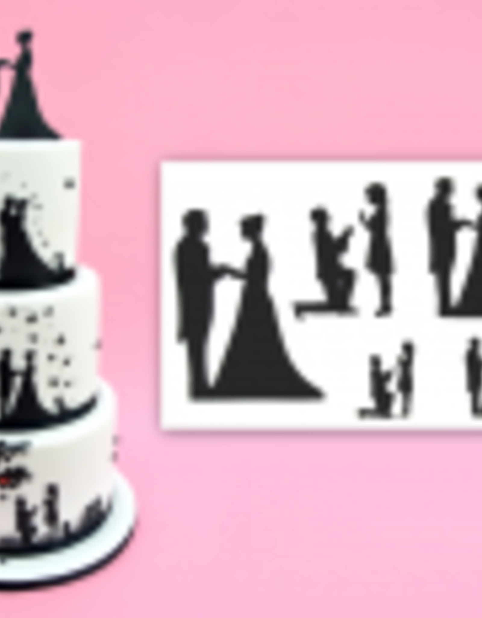 Patchwork Patchwork Cutters Wedding Silhouette Set