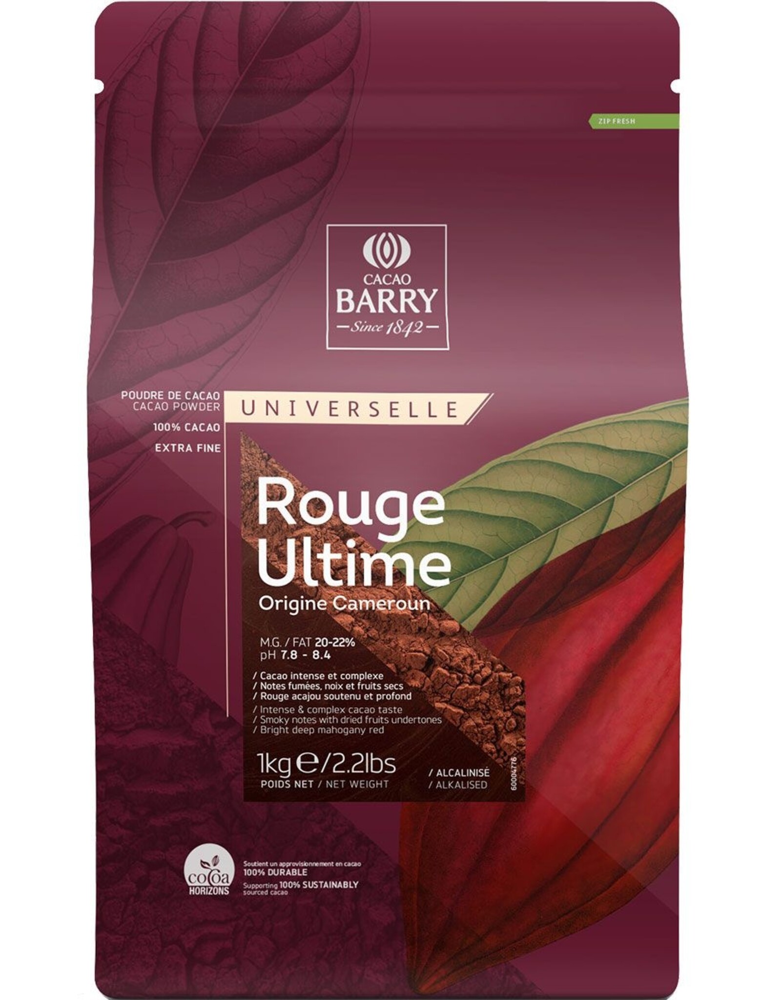 Callebaut Callebaut Cacaopoeder Rouge Ultime 1kg