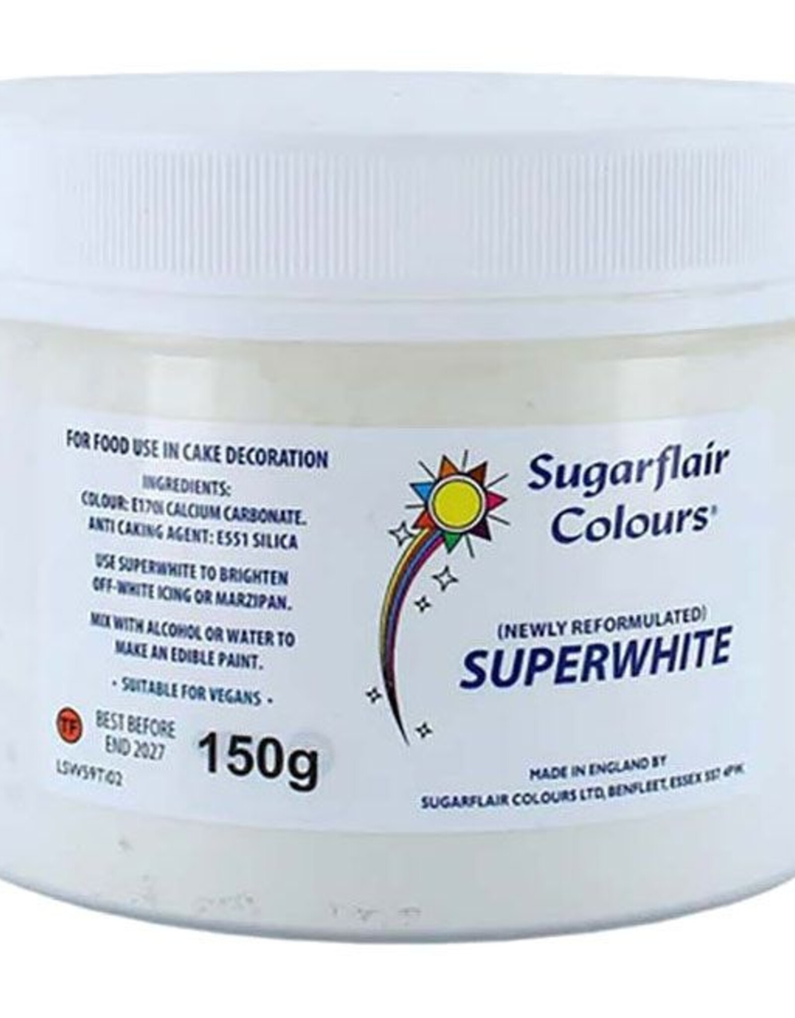 Sugarflair Sugarflair Superwhite Icing Whitener 150g