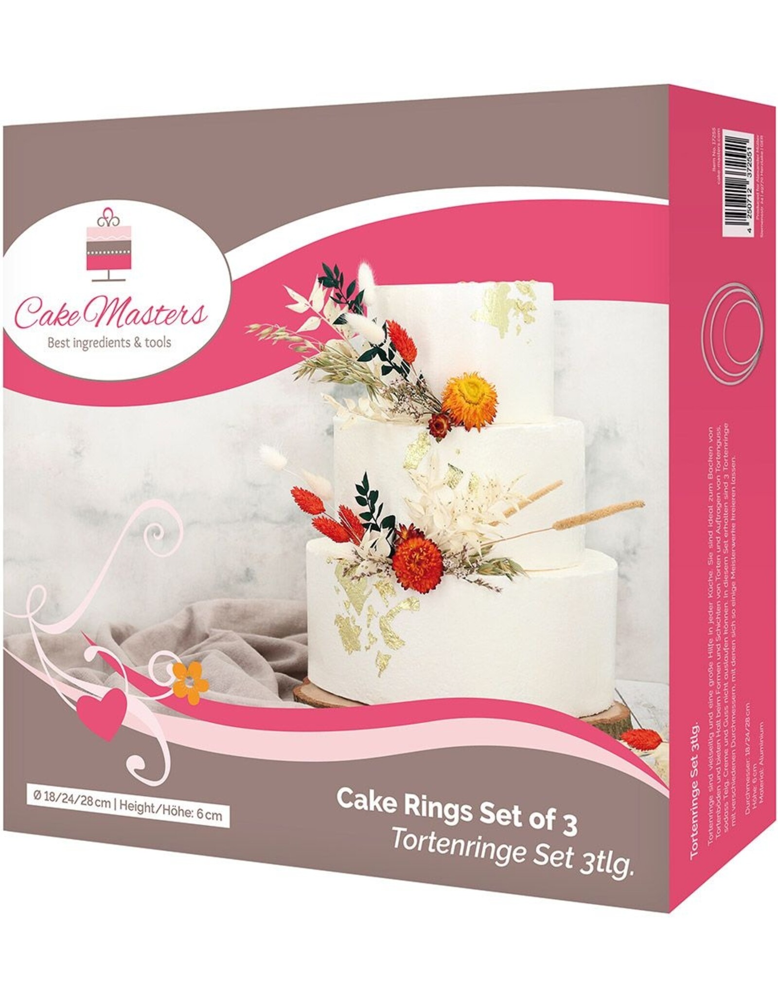 Cake-Masters Cake-Masters Cake Rings 18/24/28cm Set/3