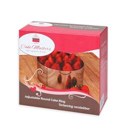 Cake-Masters Cake Ring 8cm Hoog Verstelbaar 16-30cm