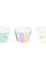 PartyDeco PartyDeco Cupcake Wrappers Unicorn Set/6