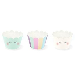 PartyDeco PartyDeco Cupcake Wrappers Unicorn Set/6