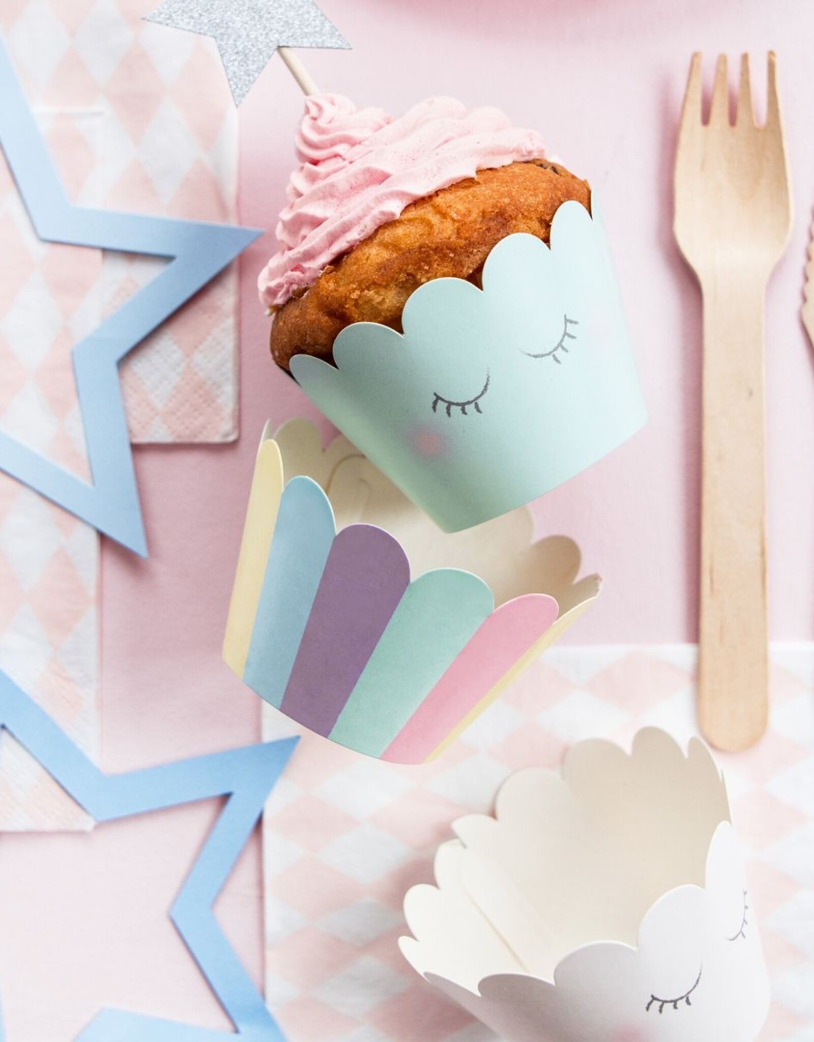 PartyDeco PartyDeco Cupcake Wrappers Unicorn Set/6