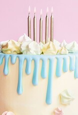 PartyDeco PartyDeco Verjaardag Kaarsen Goud 6cm pk/6