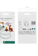 PartyDeco PartyDeco Cupcake Toppers - Dinosaurussen - 8-12cm pk/6
