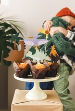 PartyDeco PartyDeco Cupcake Toppers - Dinosaurussen - 8-12cm pk/6