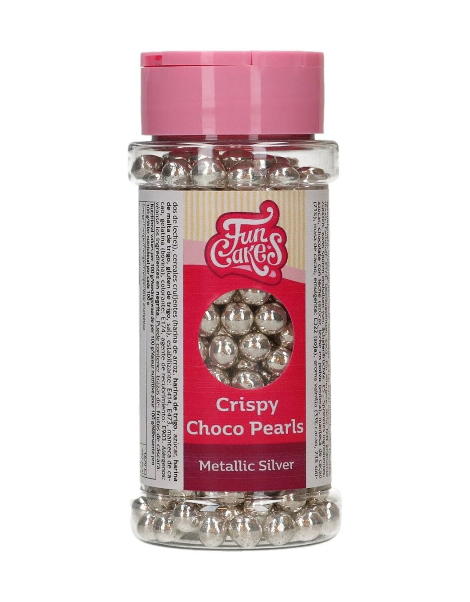 FunCakes FunCakes Crispy Choco Pearls Metallic Silver 60g