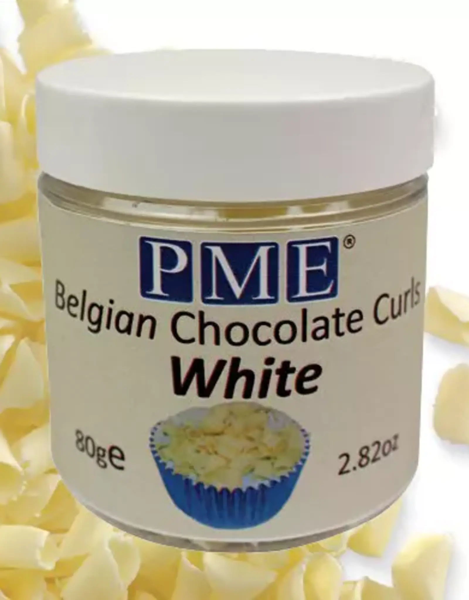 PME PME Belgian Chocolate Curls White 85g