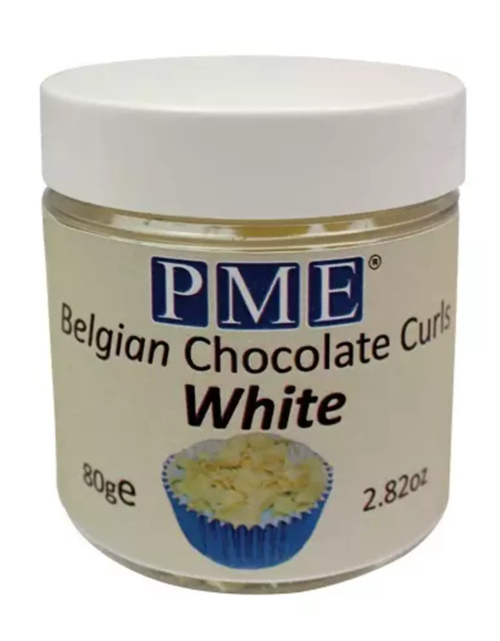 PME PME Belgian Chocolate Curls White 85g